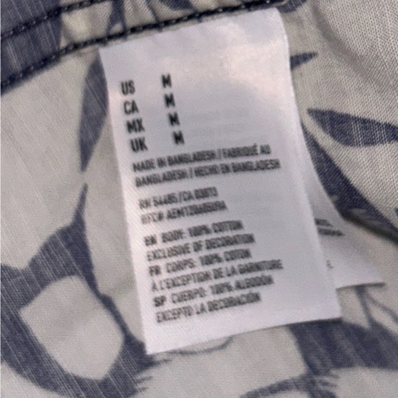 NEW American Eagle Outfitters Blue Tropical Print Button Up - Picture 6 of 6